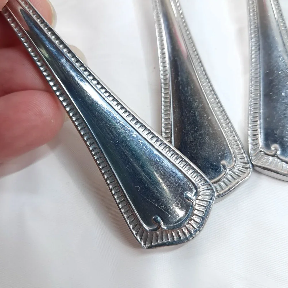 Waterford Somerset SET 4‎ Place Oval Soup Spoon PLS 5P-5 Stainless Vintage
